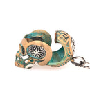 "hierophant" aged green patina - judicael_sacred_skulls