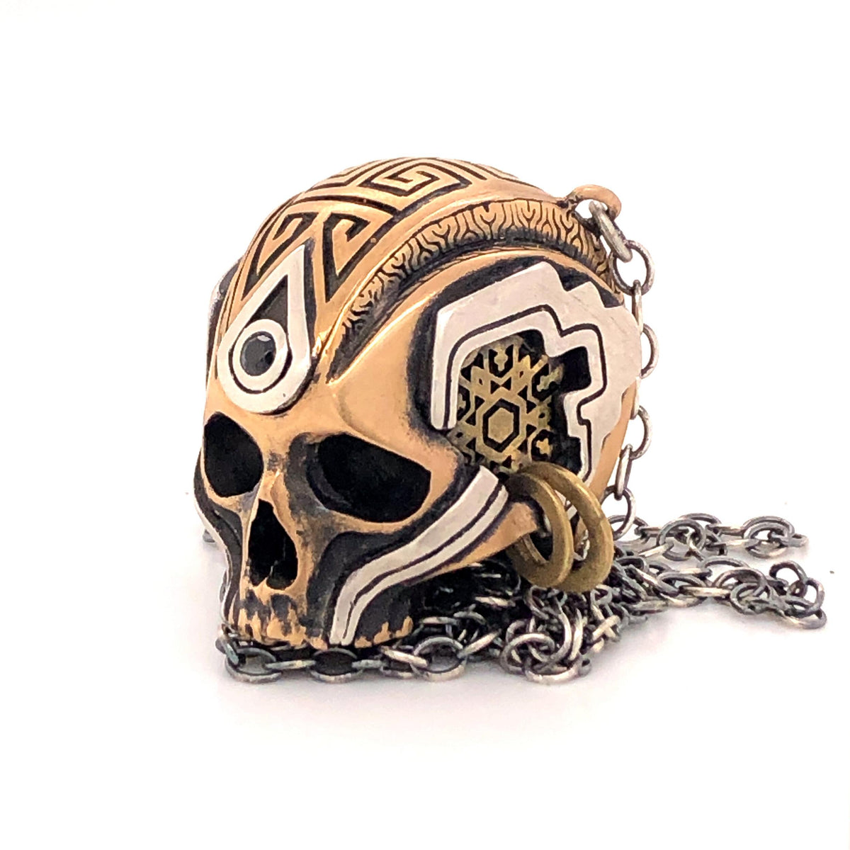 アクセサリー Stop Light Thunder Top Skull Neck Chain Thunder Pattern”