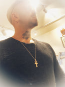 22k gold custom ankh