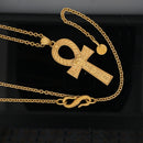 22k gold custom ankh
